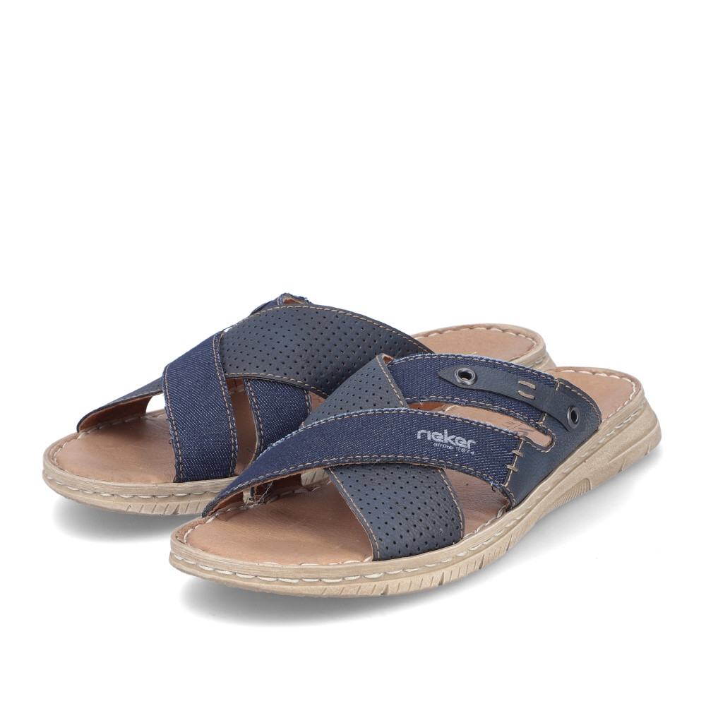 detail Pánské nazouváky RIEKER 21384-14 modrá S4