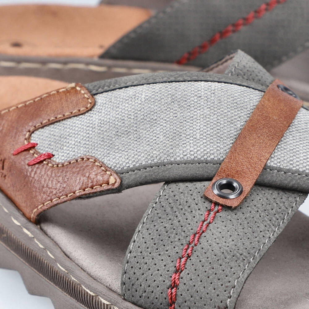 detail Pánske šľapky RIEKER 21695-45 sivá S4