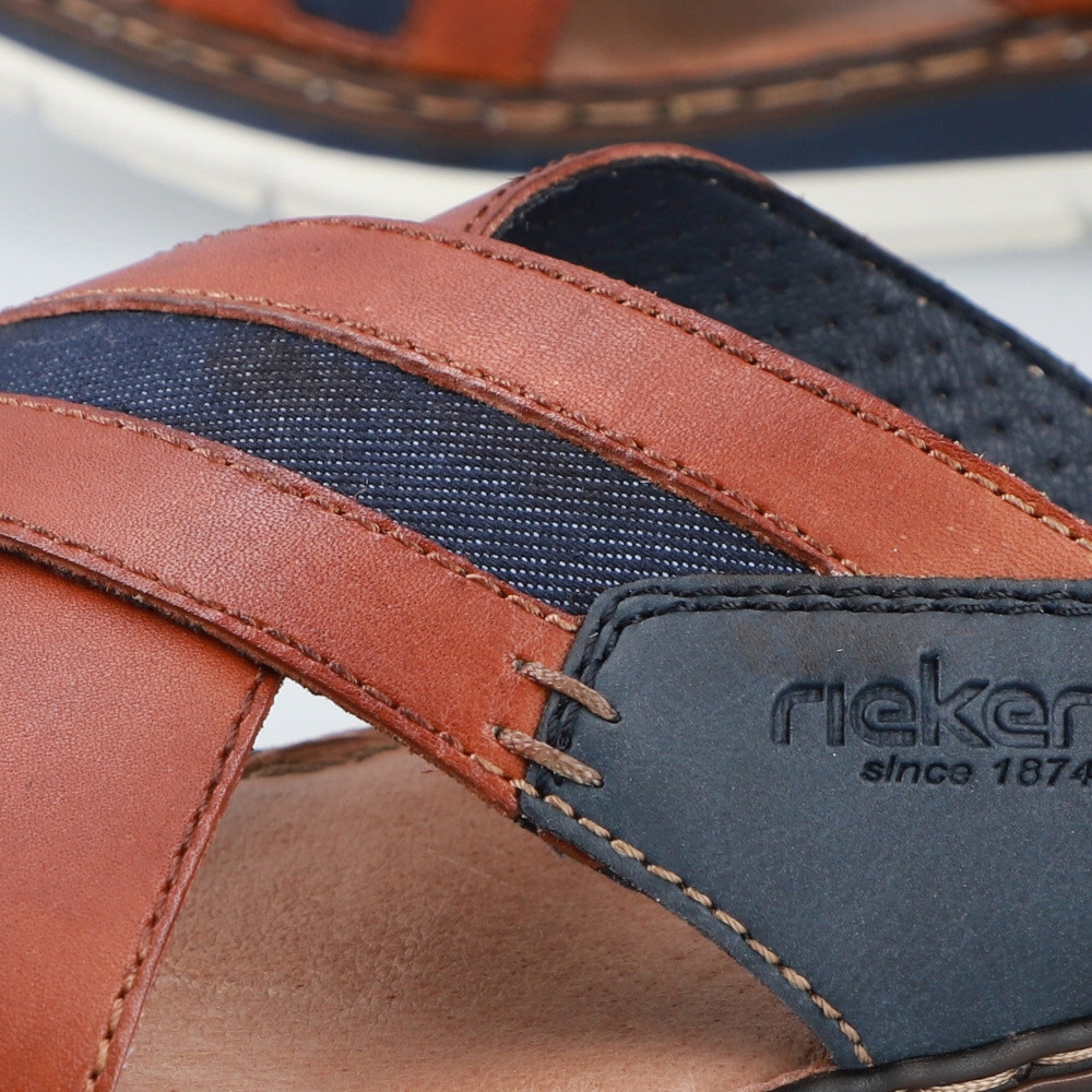 detail Pánske šľapky RIEKER 25186-24 hnedá S5