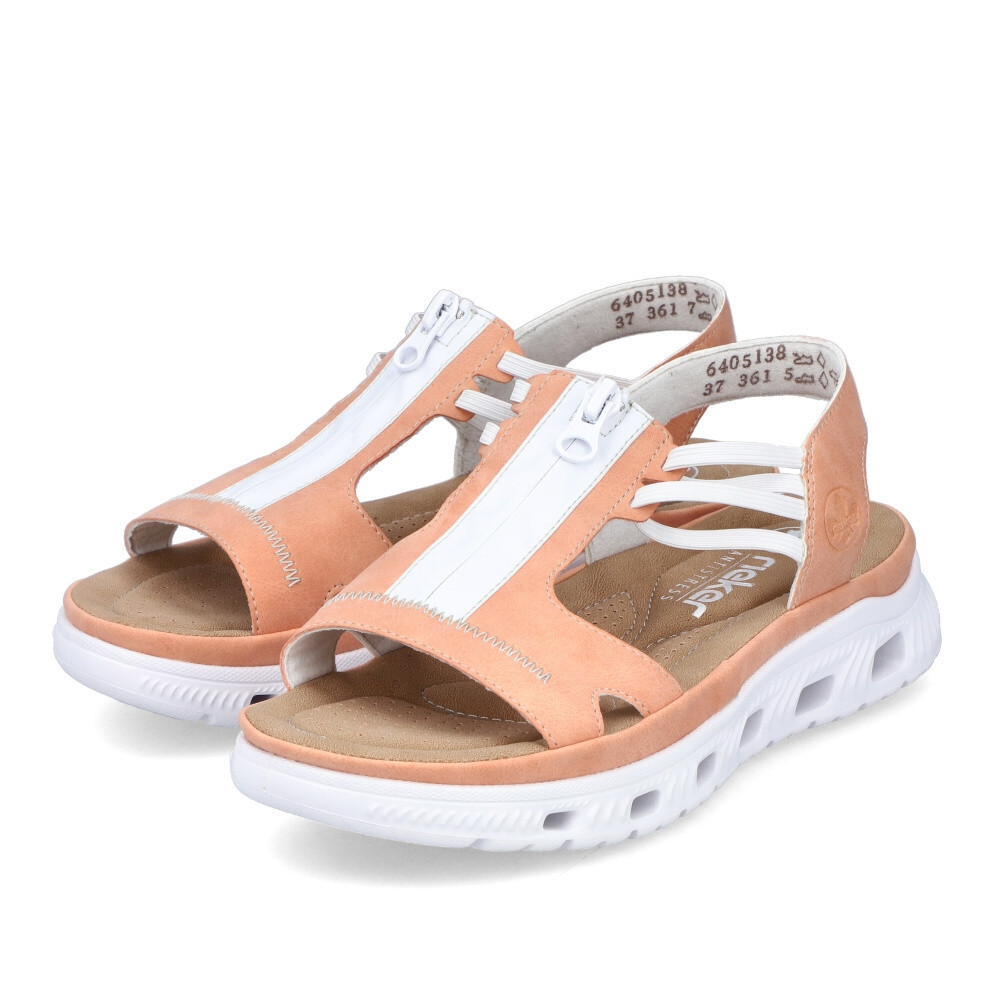 detail Dámské sandály RIEKER 64051-38 oranžová S4