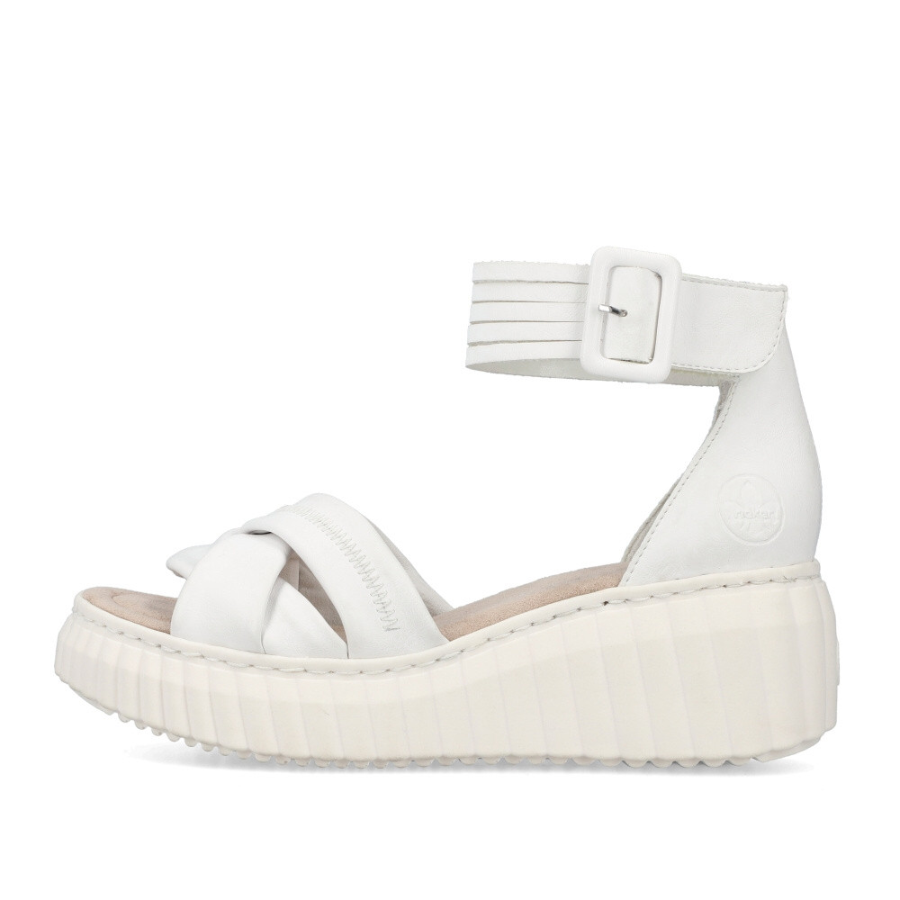 detail Dámské sandály RIEKER 64159-80 bílá S4