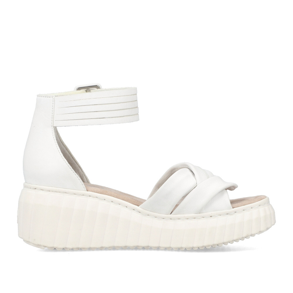 detail Dámské sandály RIEKER 64159-80 bílá S4