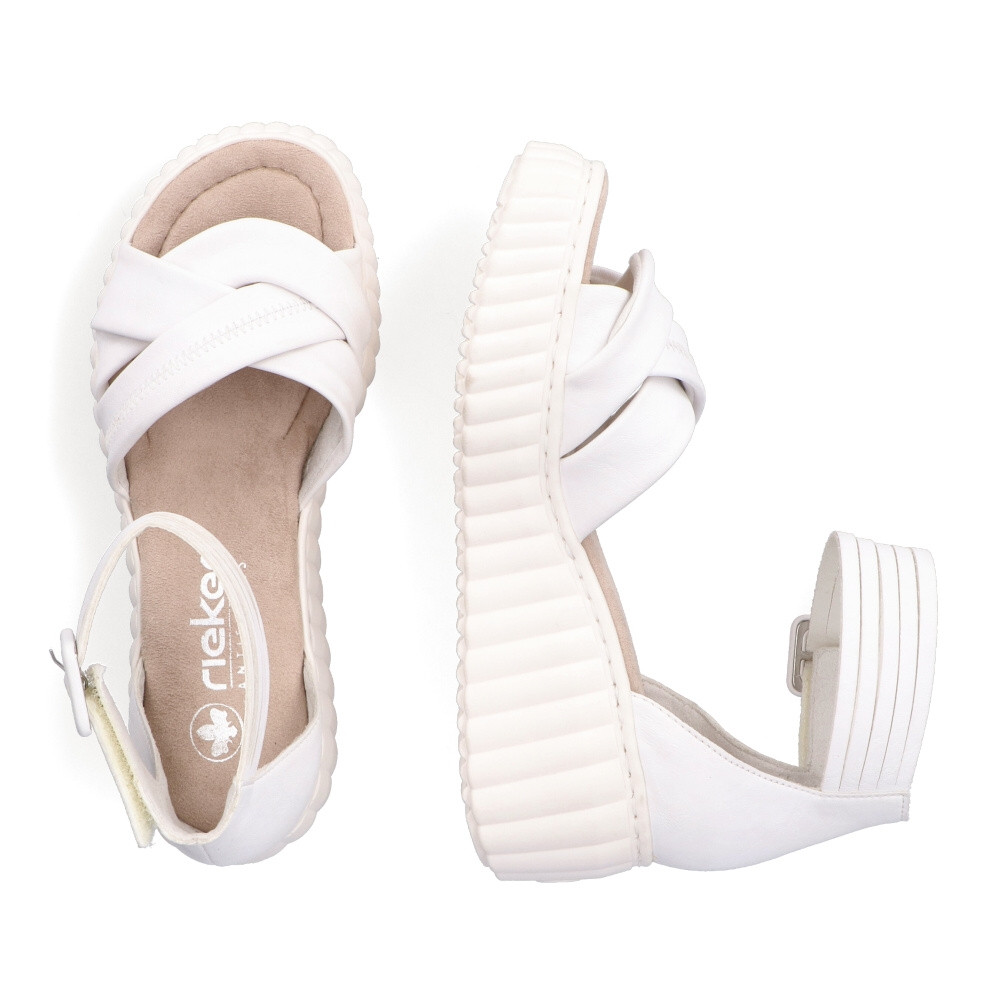 detail Dámské sandály RIEKER 64159-80 bílá S4