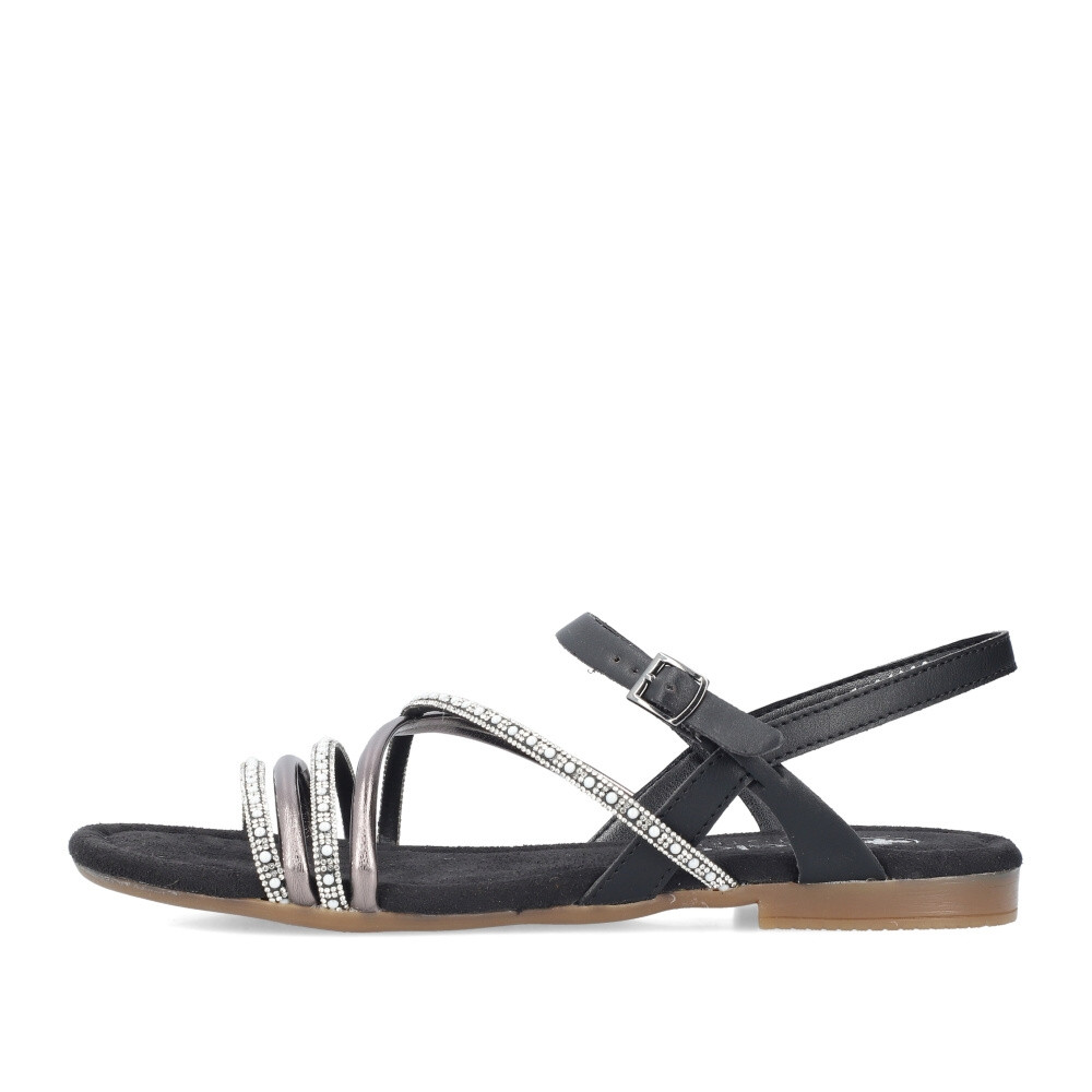 detail Dámské sandály RIEKER 65262-00 černá S4