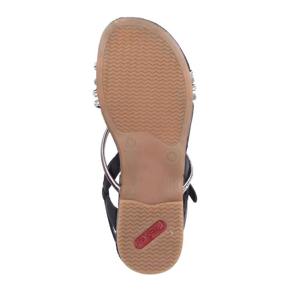 detail Dámské sandály RIEKER 65262-00 černá S4