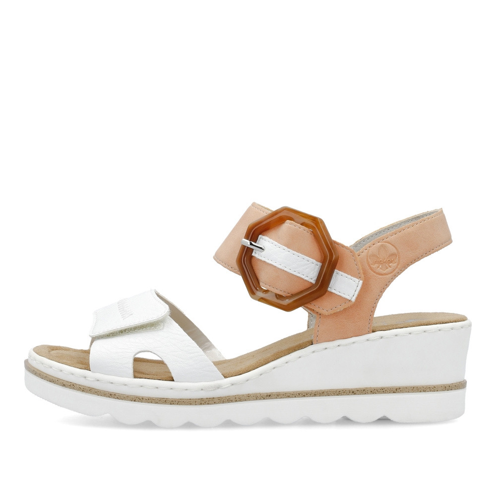 detail Dámské sandály RIEKER 67476-38 bílá S4