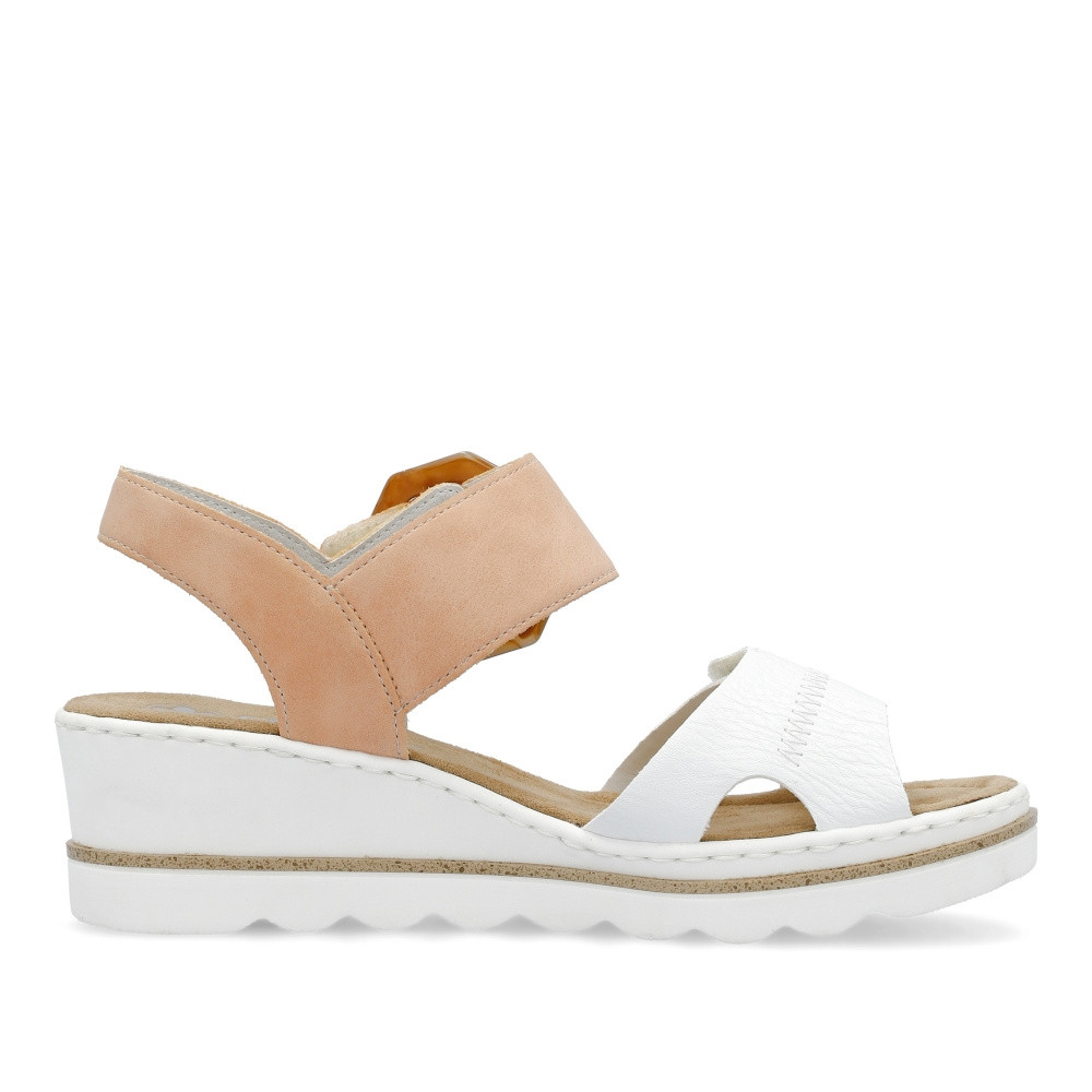 detail Dámské sandály RIEKER 67476-38 bílá S4