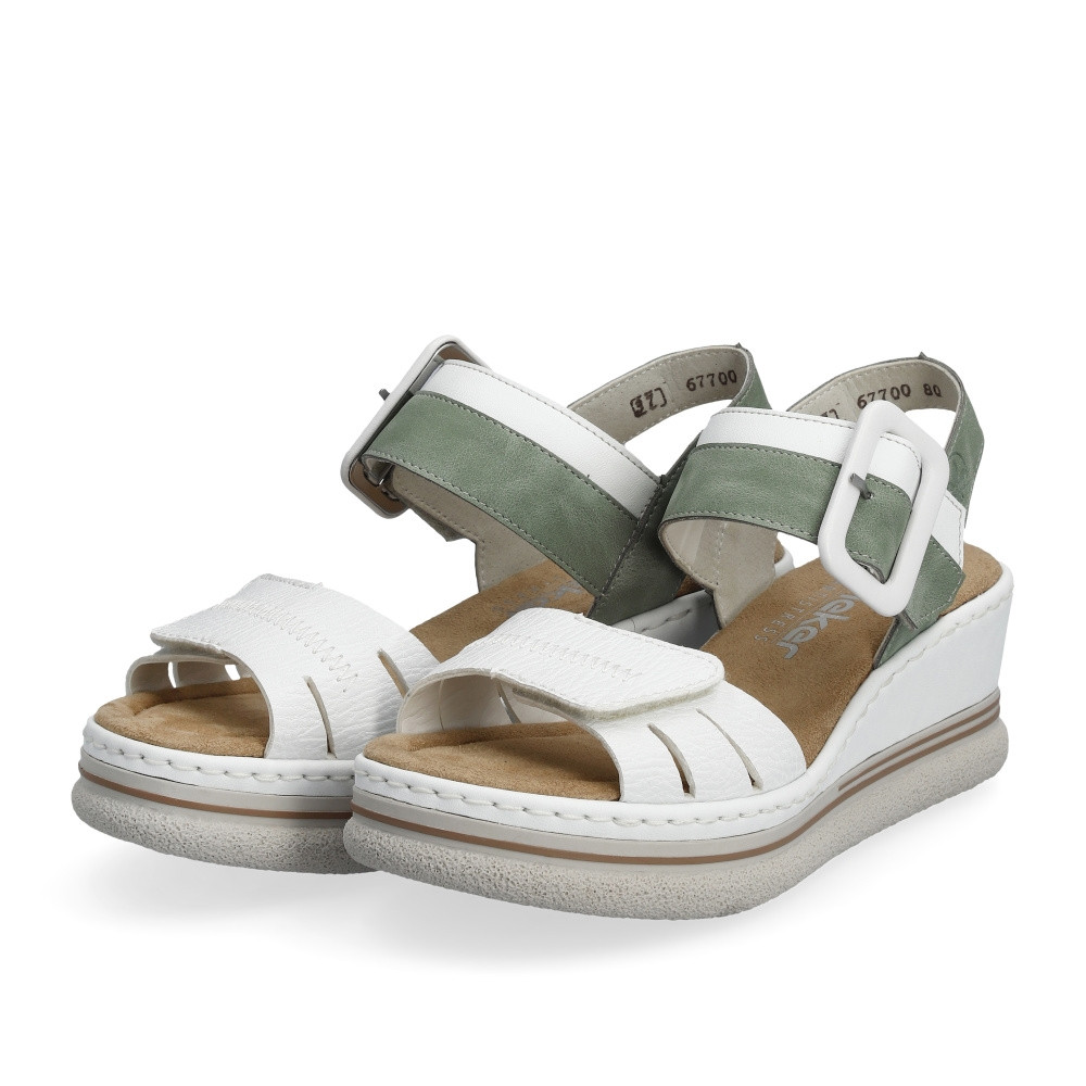 detail Dámské sandály RIEKER 67700-80 bílá S4