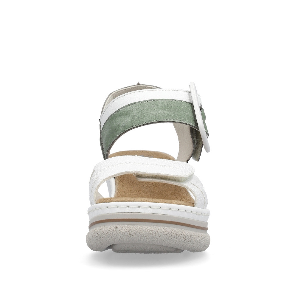 detail Dámské sandály RIEKER 67700-80 bílá S4