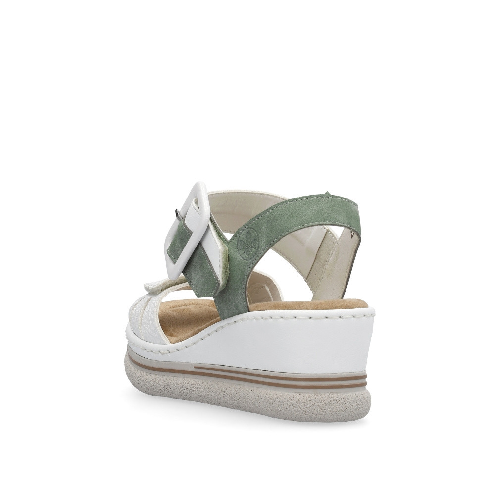 detail Dámské sandály RIEKER 67700-80 bílá S4