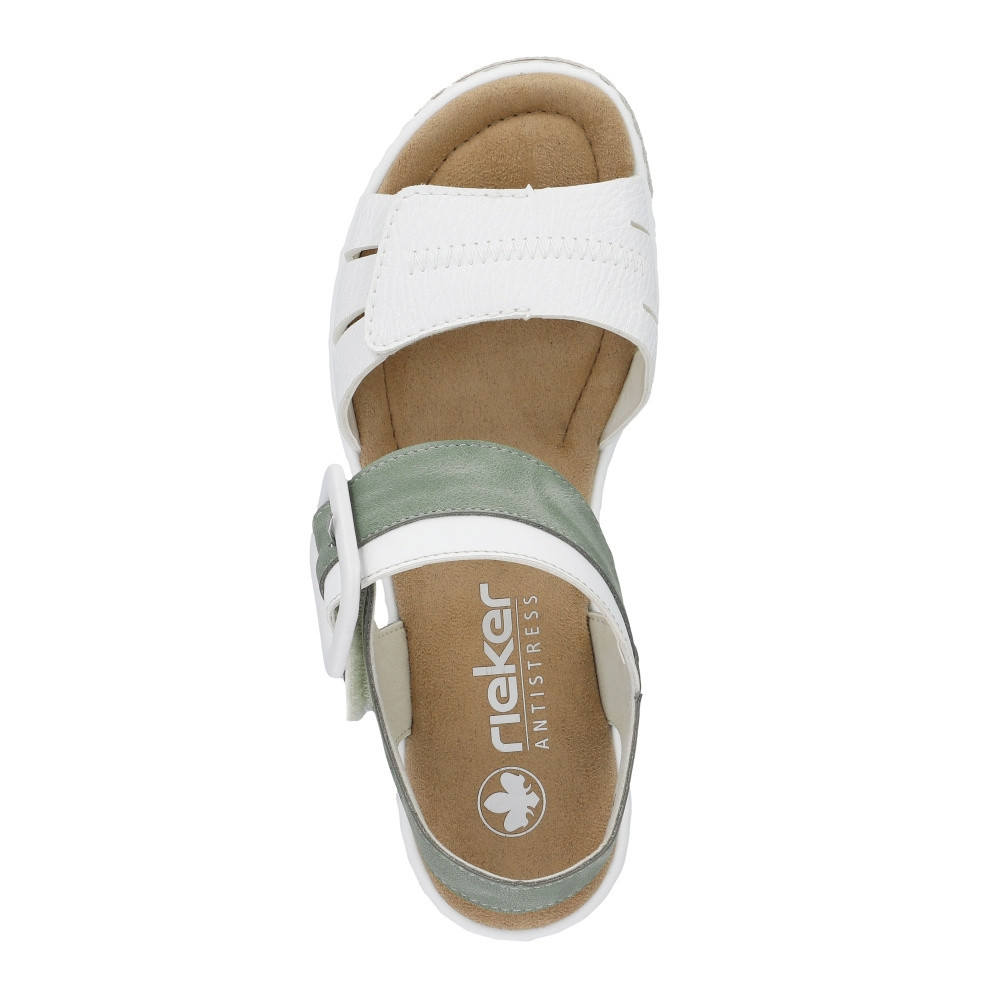 detail Dámské sandály RIEKER 67700-80 bílá S4