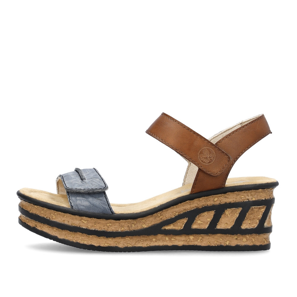 detail Dámské sandály RIEKER 68198-12 modrá S4