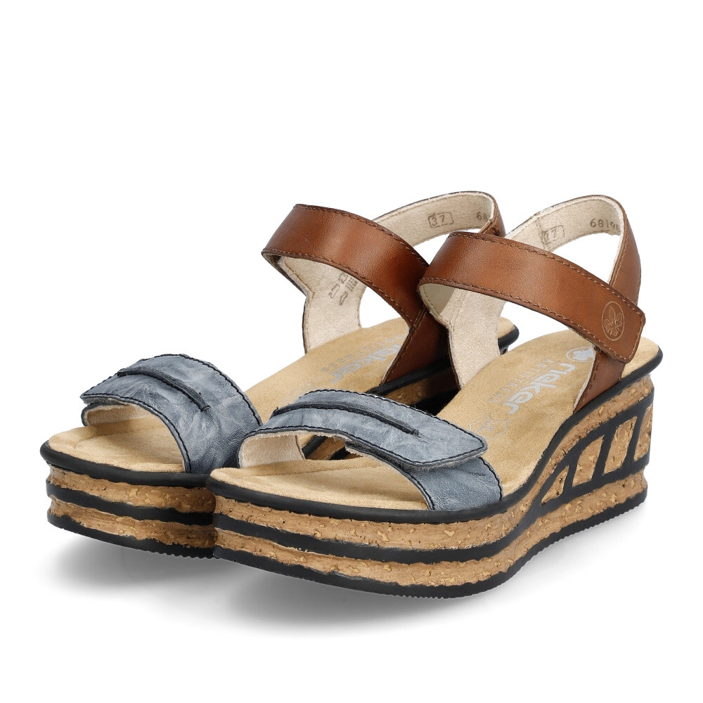 detail Dámské sandály RIEKER 68198-12 modrá S4