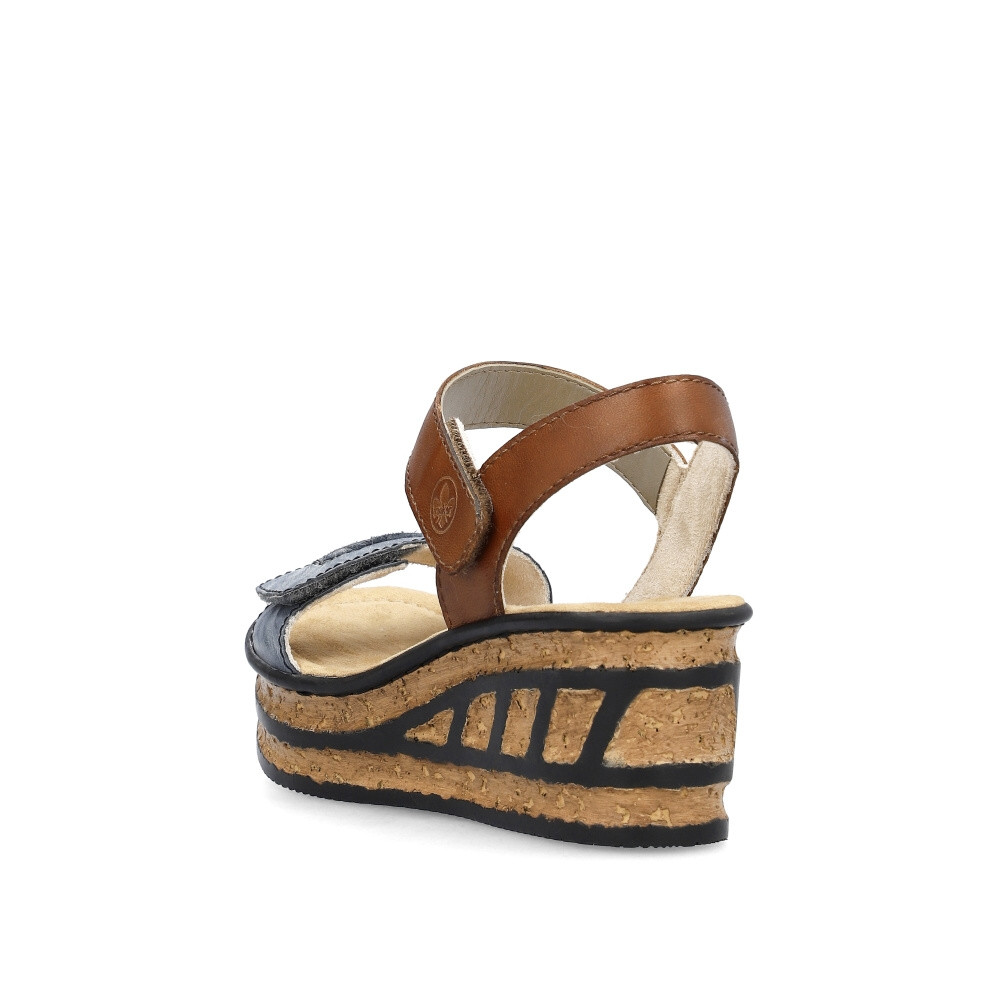 detail Dámské sandály RIEKER 68198-12 modrá S4