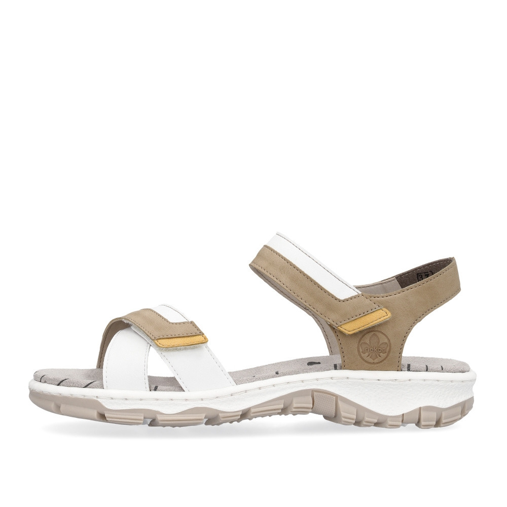 detail Dámské sandály RIEKER 68854-80 bílá S4