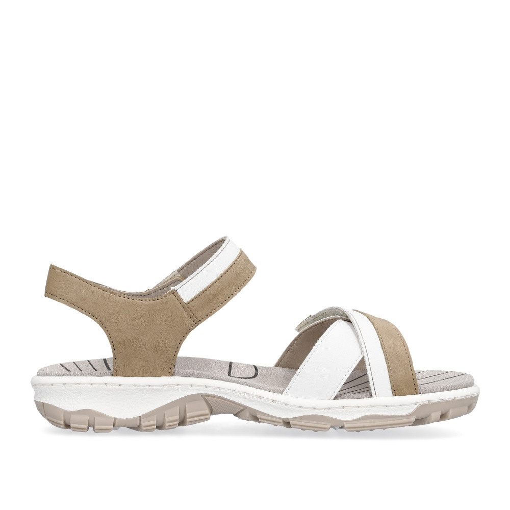 detail Dámské sandály RIEKER 68854-80 bílá S4