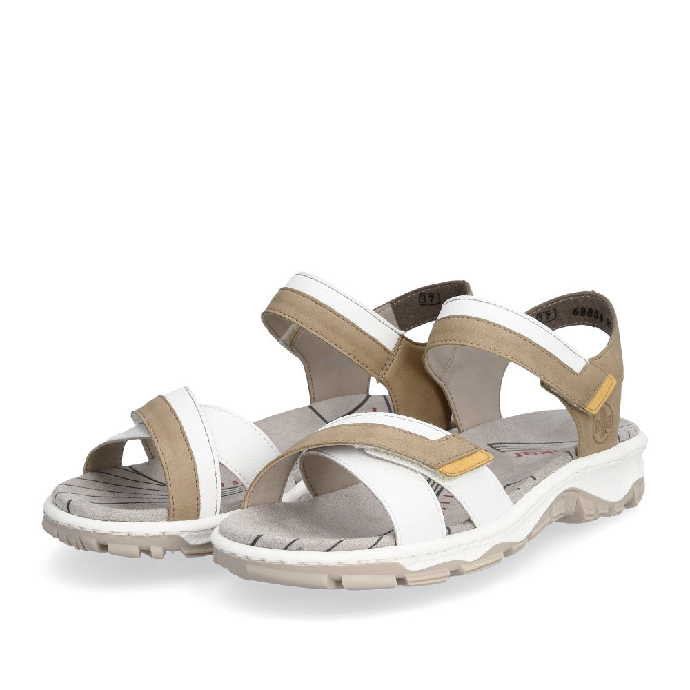 detail Dámské sandály RIEKER 68854-80 bílá S4