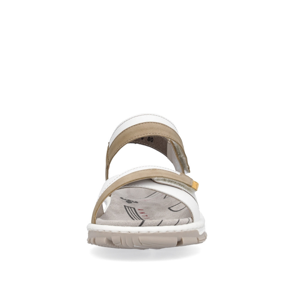 detail Dámské sandály RIEKER 68854-80 bílá S4