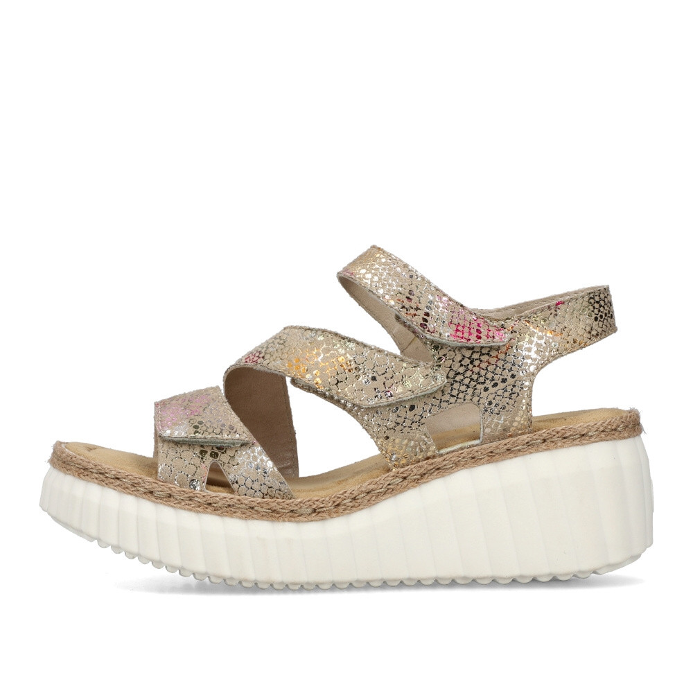 detail Dámské sandály RIEKER 69157-90 béžová S4