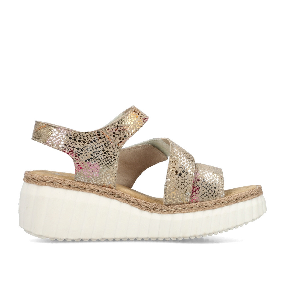 detail Dámské sandály RIEKER 69157-90 béžová S4