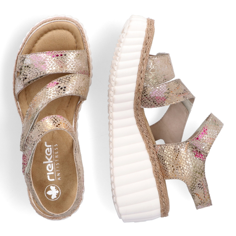 detail Dámské sandály RIEKER 69157-90 béžová S4