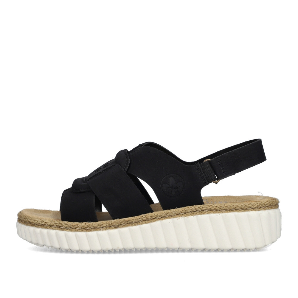 detail Dámské sandály RIEKER 69289-00 černá S4