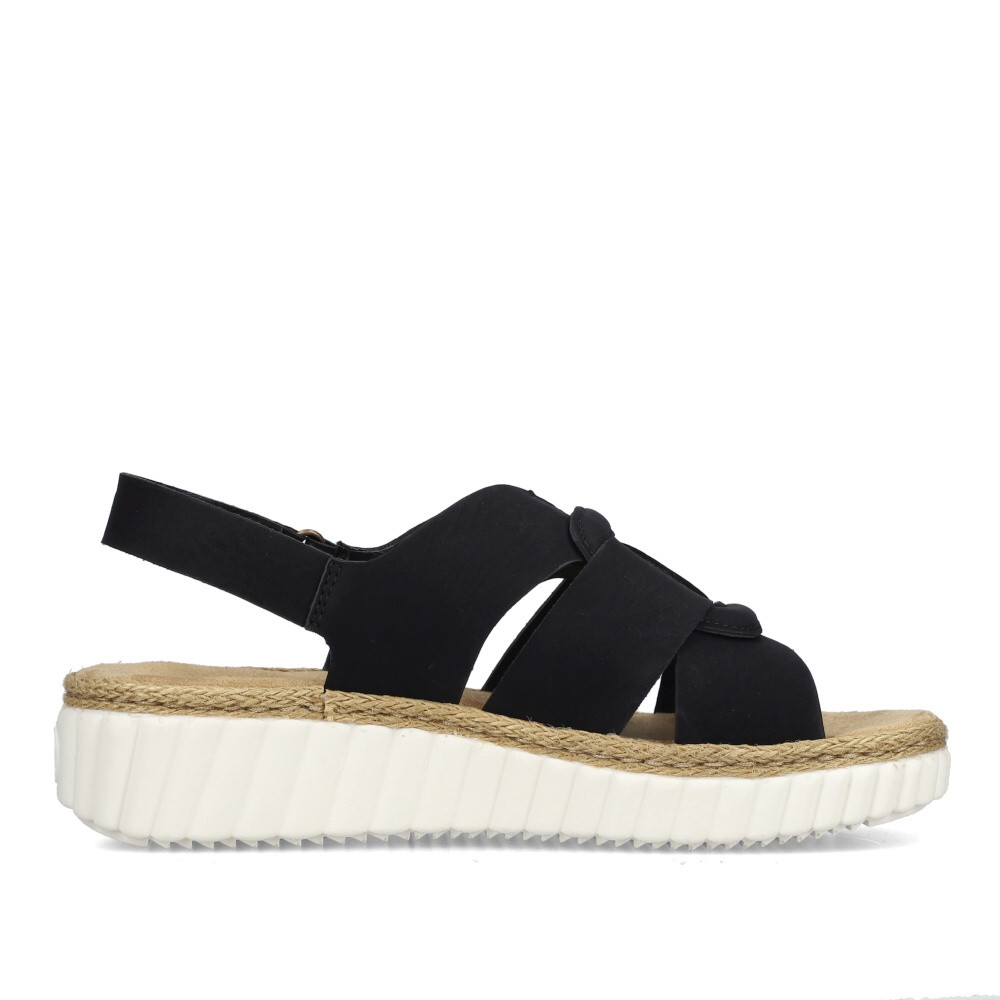 detail Dámské sandály RIEKER 69289-00 černá S4