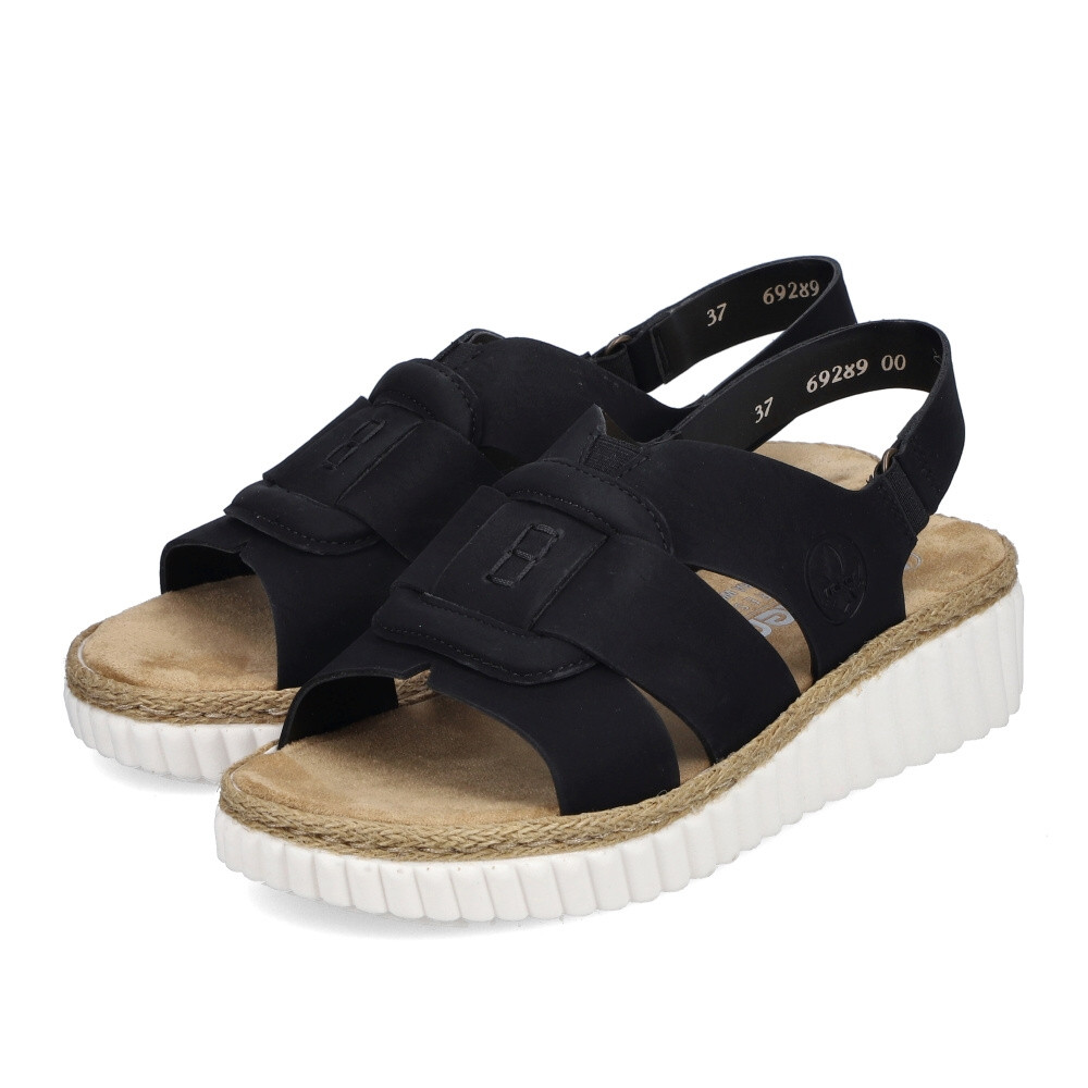 detail Dámské sandály RIEKER 69289-00 černá S4