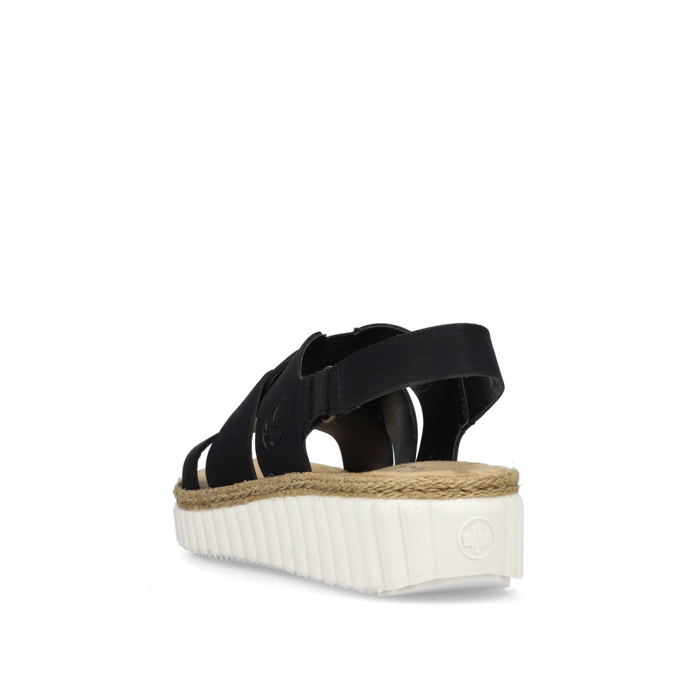 detail Dámské sandály RIEKER 69289-00 černá S4