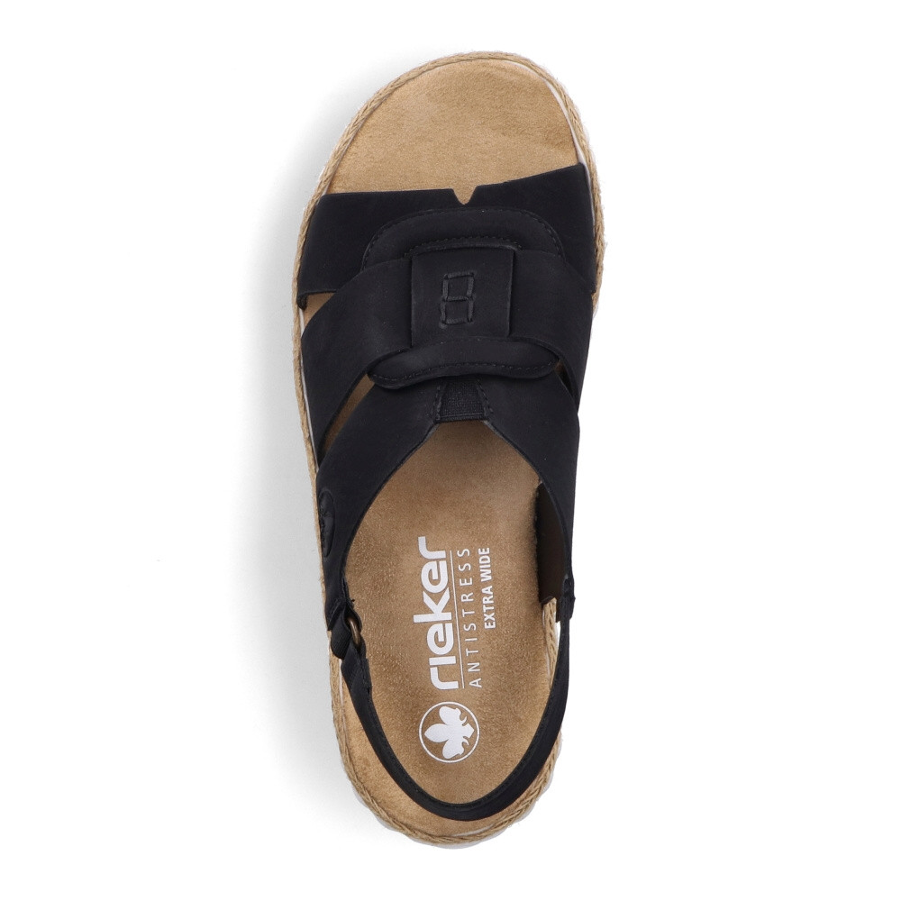 detail Dámské sandály RIEKER 69289-00 černá S4