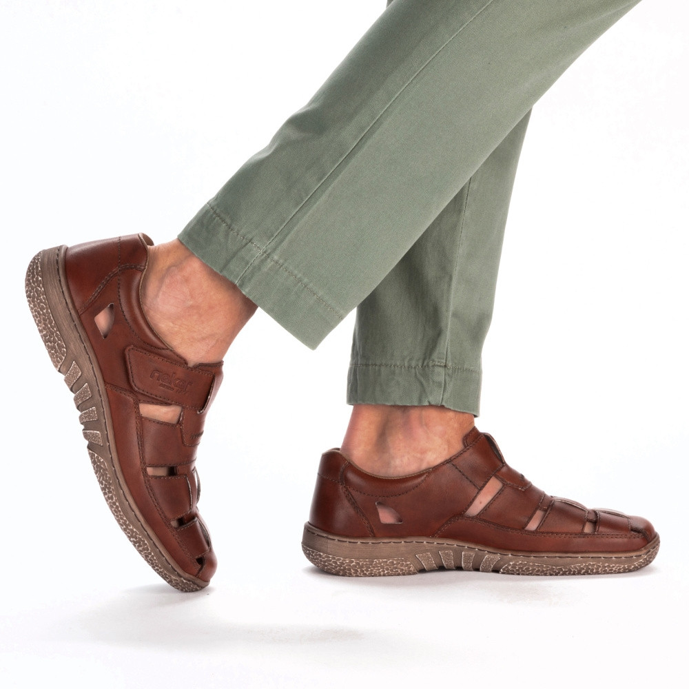 detail Pánské polobotky RIEKER 03578-24 hnědá S5