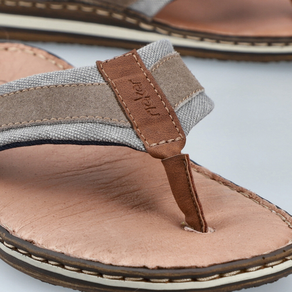 detail Pánske žabky RIEKER 21095-42 sivá S5