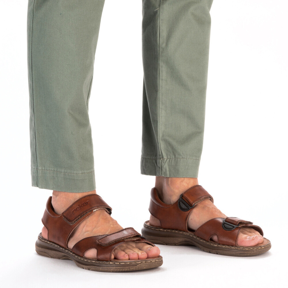 detail Pánské sandály RIEKER 21461-24 hnědá S5