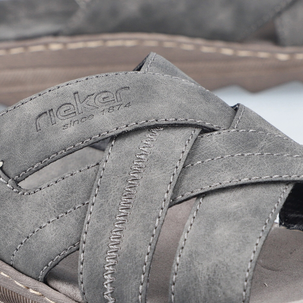 detail Pánské nazouváky RIEKER 21690-45 šedá S4