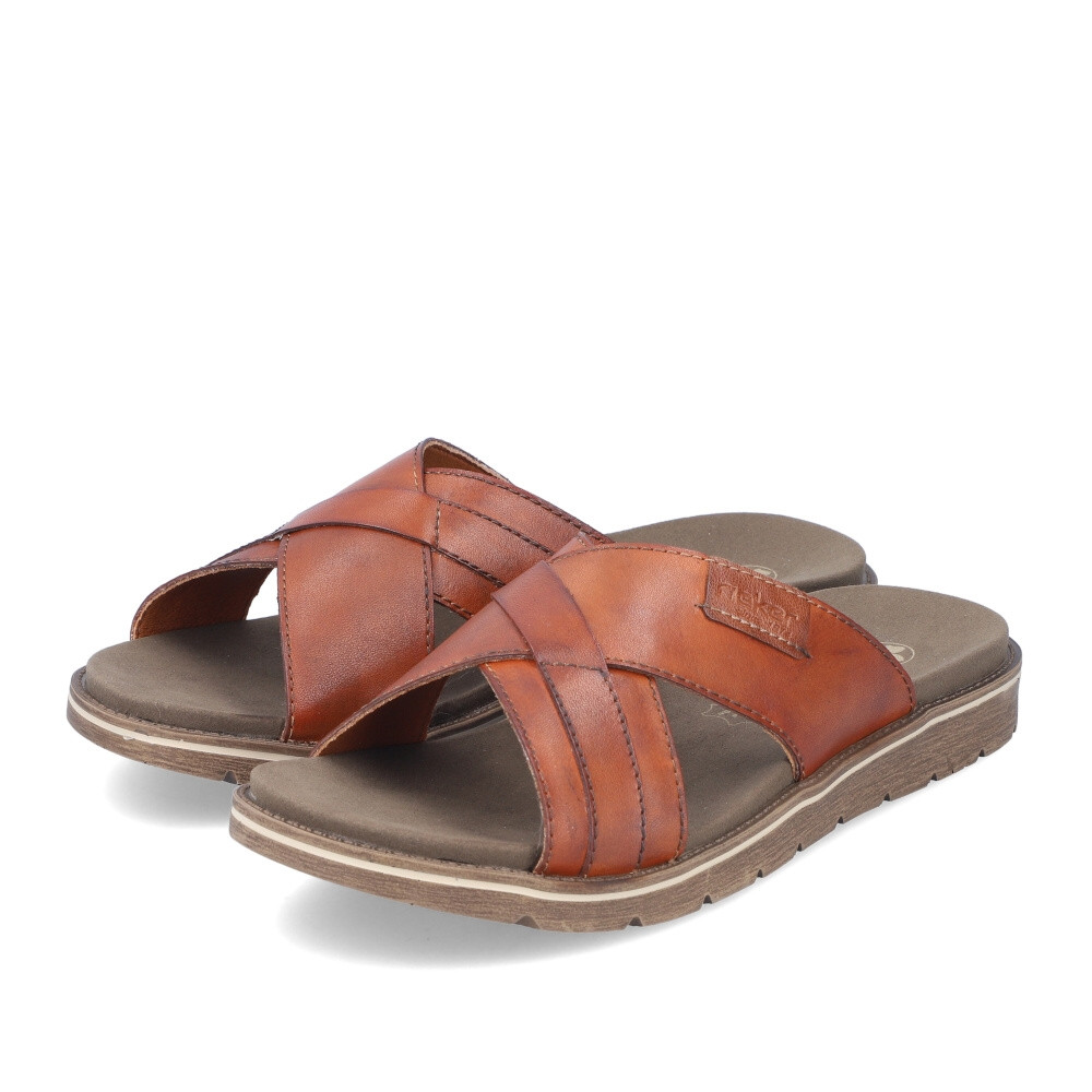 detail Pánské nazouváky RIEKER 24393-24 hnědá S4