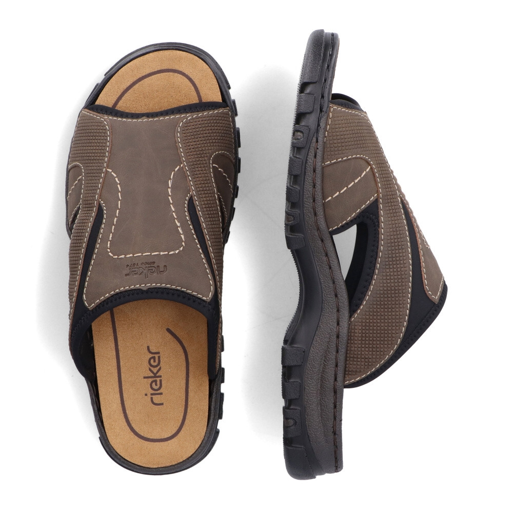 detail Pánské nazouváky RIEKER 25093-25 hnědá S4