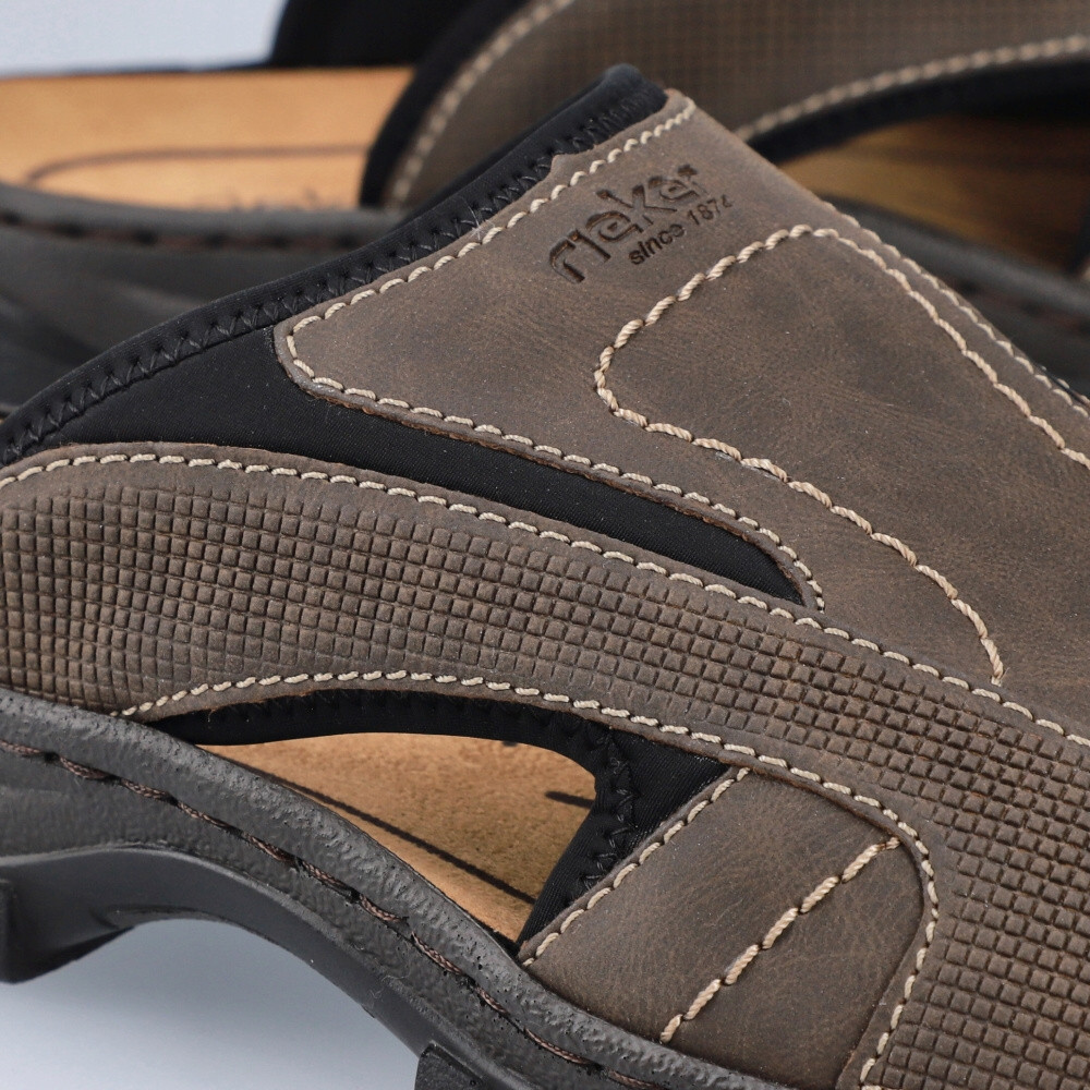 detail Pánské nazouváky RIEKER 25093-25 hnědá S4