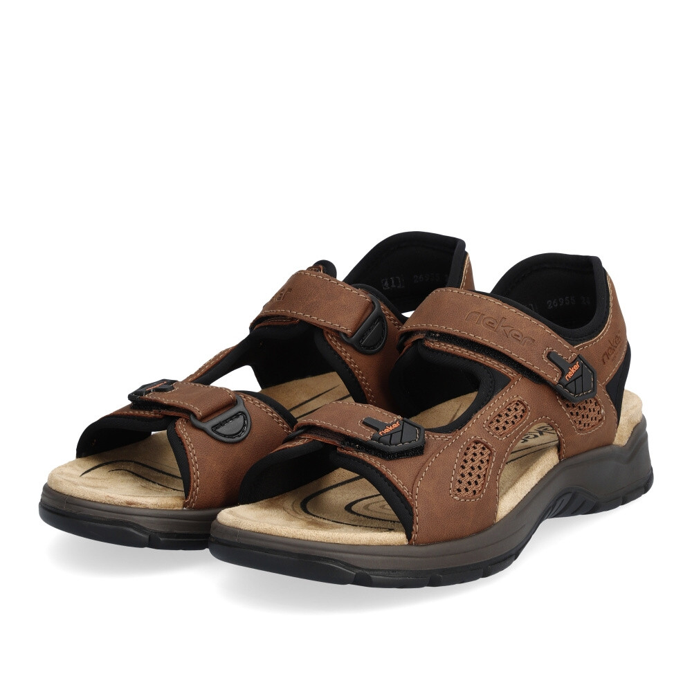 detail Pánské sandály RIEKER 26955-24 hnědá S6