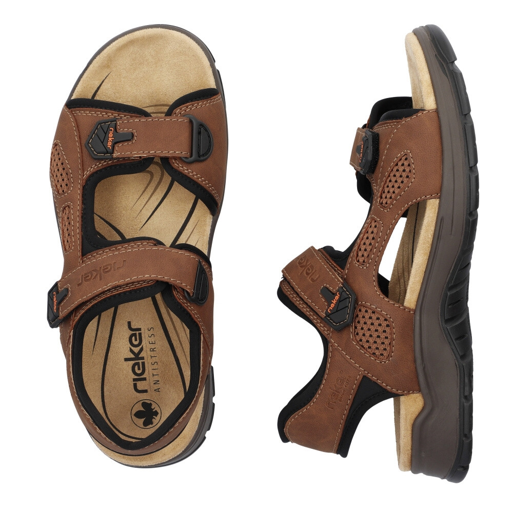 detail Pánské sandály RIEKER 26955-24 hnědá S6
