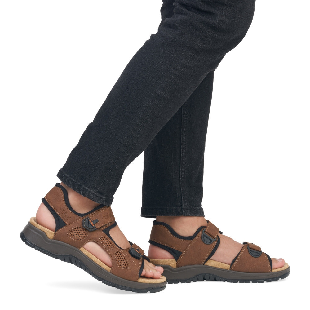 detail Pánské sandály RIEKER 26955-24 hnědá S6