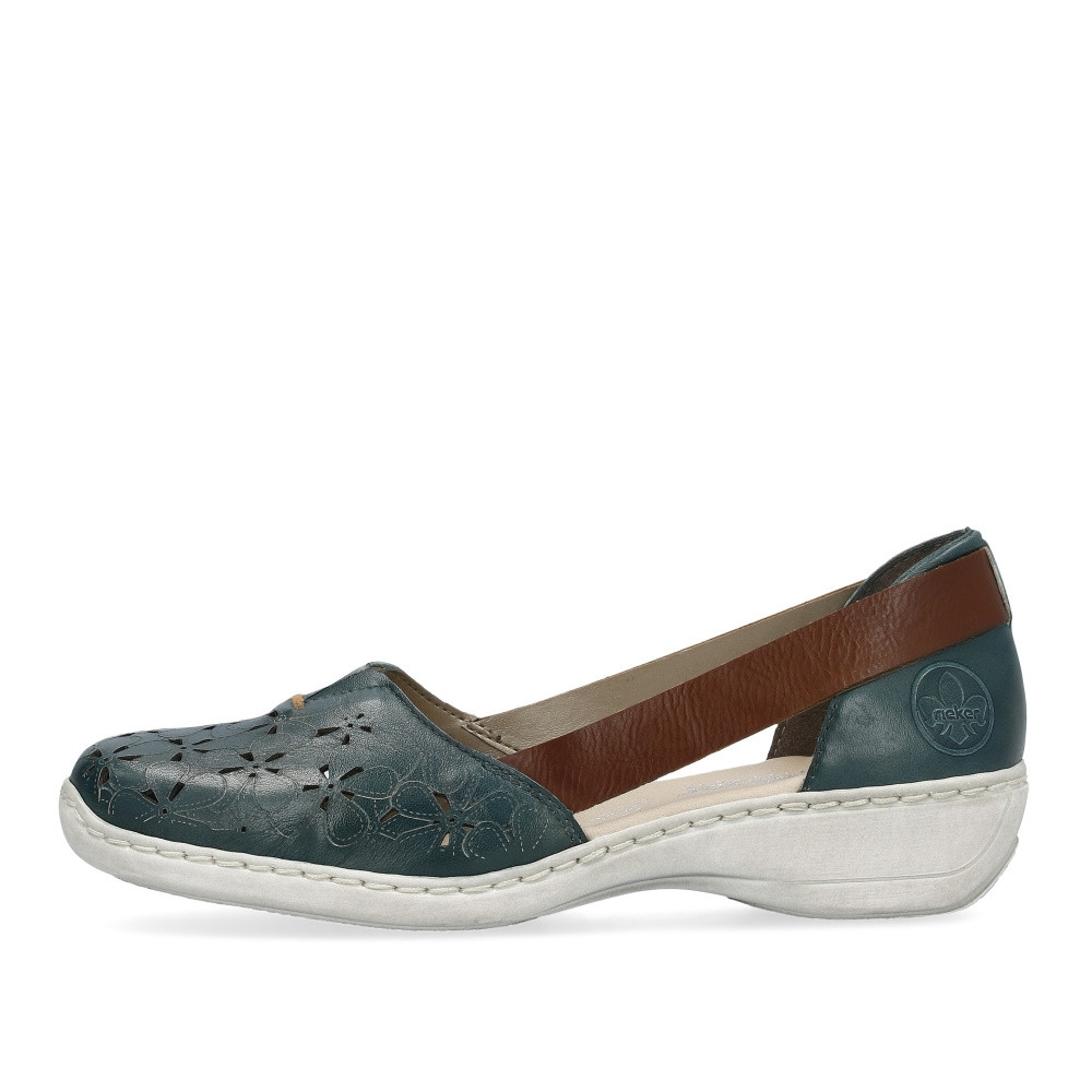 detail Dámské baleríny RIEKER 41356-13 modrá S4