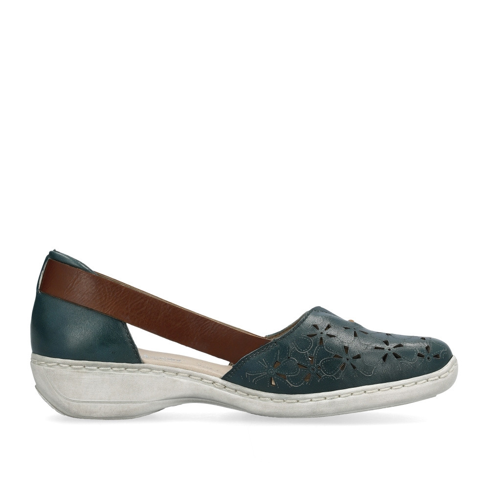 detail Dámské baleríny RIEKER 41356-13 modrá S4