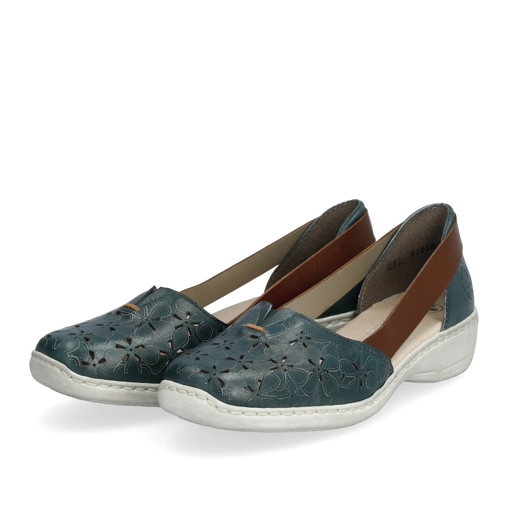 detail Dámské baleríny RIEKER 41356-13 modrá S4