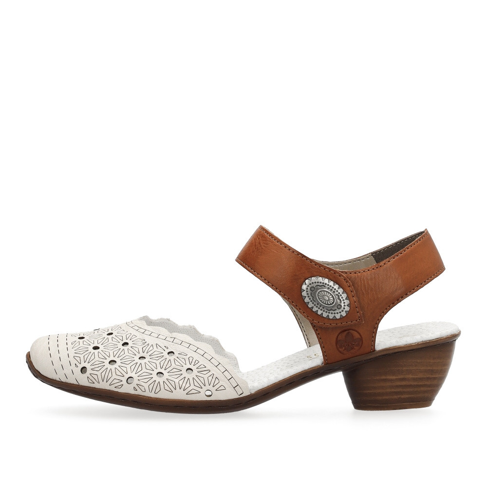 detail Dámské sandály RIEKER 43703-60 béžová S4