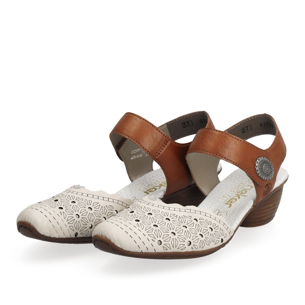 detail Dámské sandály RIEKER 43703-60 béžová S4