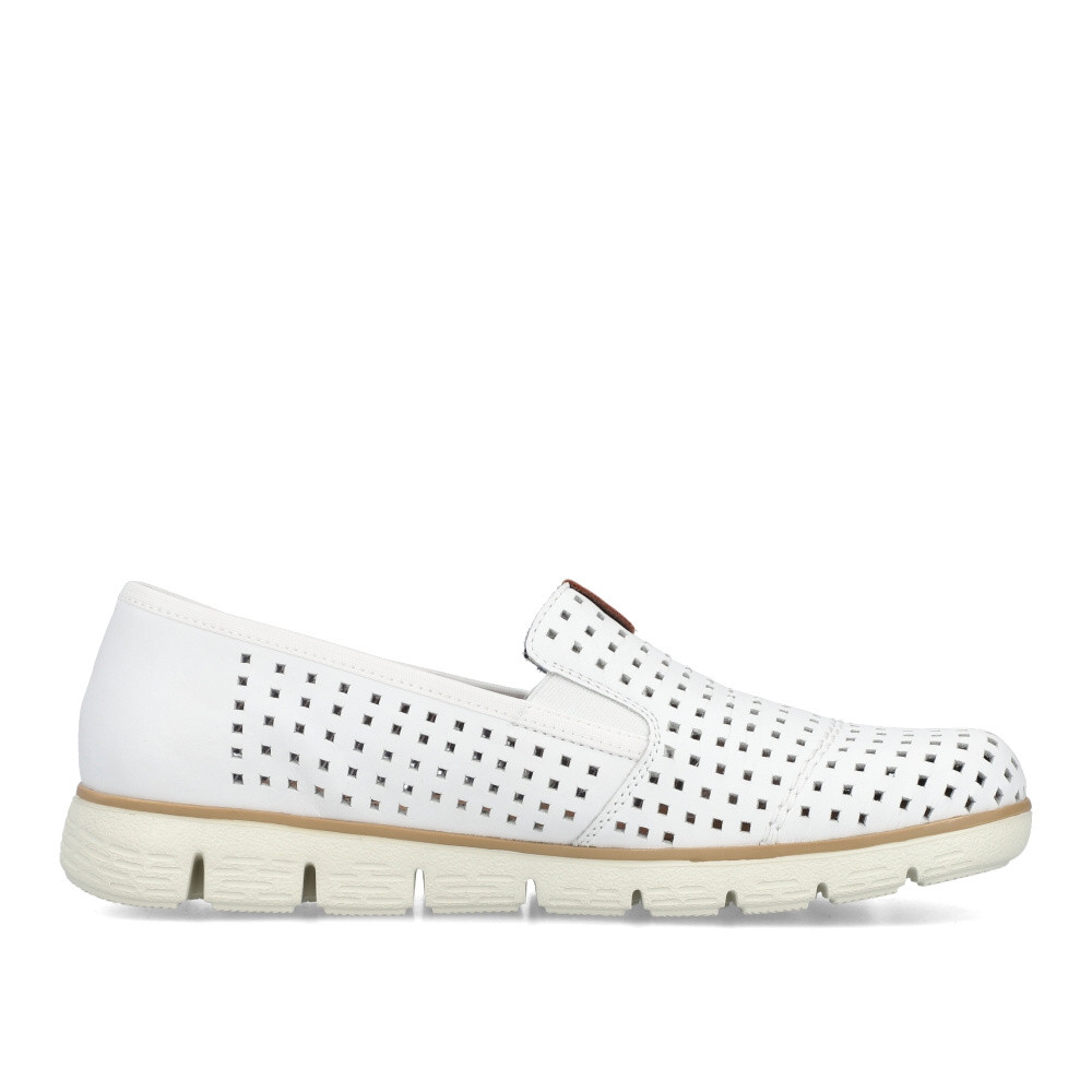 detail Dámské mokasíny RIEKER 44077-80 bílá S4