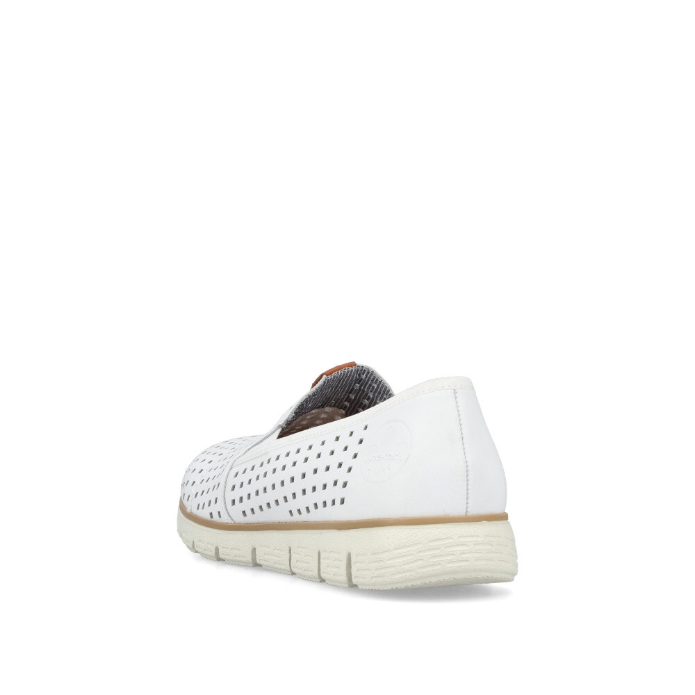 detail Dámské mokasíny RIEKER 44077-80 bílá S4