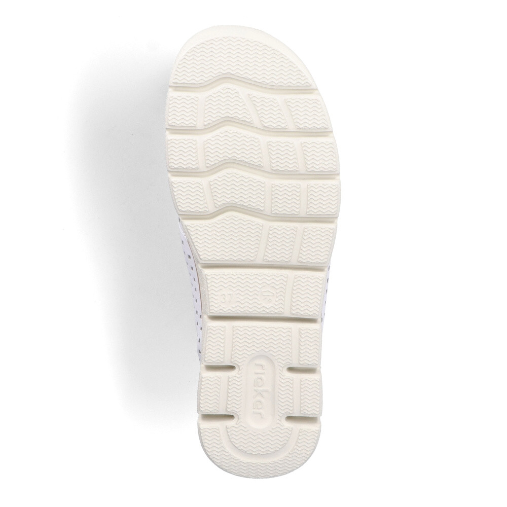 detail Dámské mokasíny RIEKER 44077-80 bílá S4