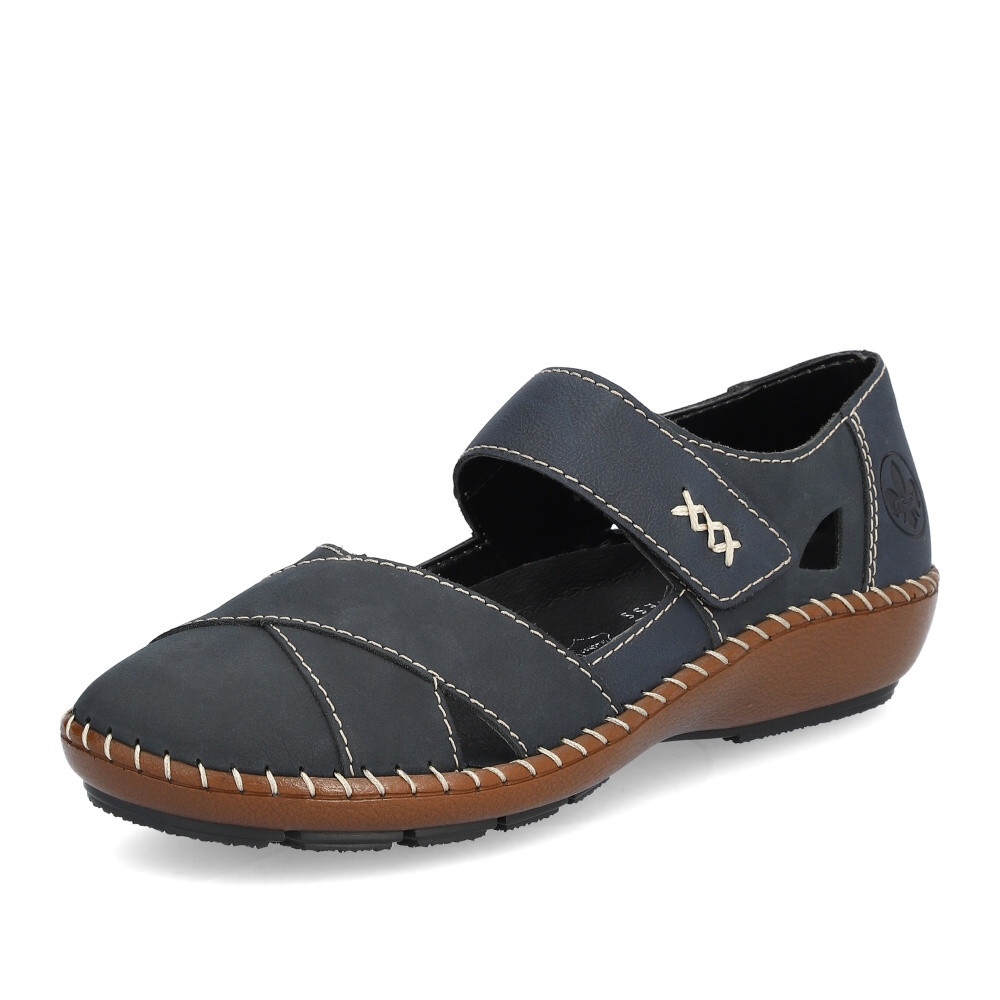 detail Dámské polobotky RIEKER 44879-14 modrá S4