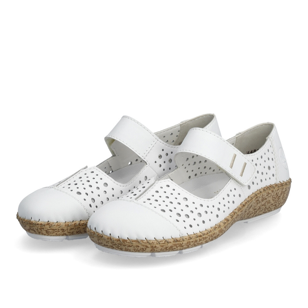 detail Dámské polobotky RIEKER 44880-80 bílá S4